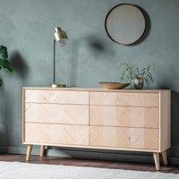 Dhule Herringbone Oak 6 Drawer Chest
