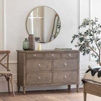 Nashik Ash Wood Parquet 7 Drawer Chest