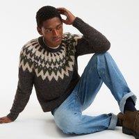 High Neck Jumper in Jacquard Knit