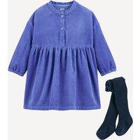 Velour Dress and Tights Outfit