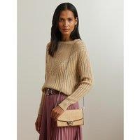 Adair Raffia/Leather Clutch Bag with Shoulder Strap