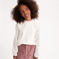 Openwork T-Shirt with Long Sleeves