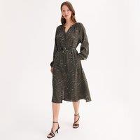 Maxi Shift Dress with Floral Print