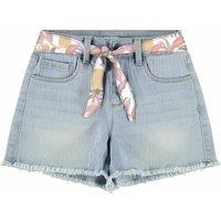 Denim Shorts with Tie Belt