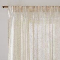 Aron Voile Panel in Polyester and Linen with Gathers