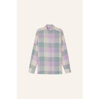 Delima Oversized Shirt in Madras Check
