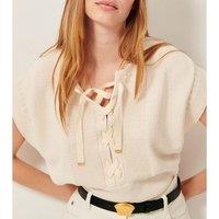 Odyssee Sleeveless Jumper in Loose Fit with Ties
