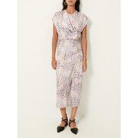 Buenasera Printed Midi Dress with Short Sleeves