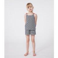 Cotton Strappy Short Pyjamas in Striped Print