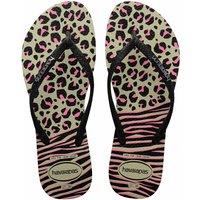 Slim Flip Flops with Animal Print
