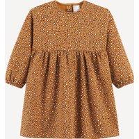 Long Sleeve Dress in Fleece with Leopard Print
