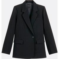 Long Oversize Blazer with Asymmetric Buttoning