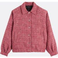 Short Oversize Bomber Jacket in Tweed