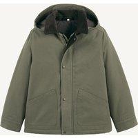 Removable Hood Jacket with Velour Collar