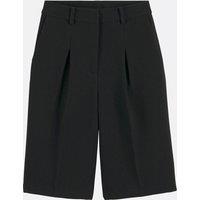 Pleat Front Bermuda Shorts
