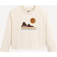 Sequin Print T-Shirt with Long Sleeves