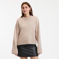 Knitted Wool Jumper with Round Neck