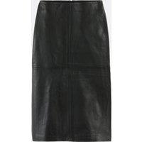 Midi Length Pencil Skirt in Sheepskin Leather
