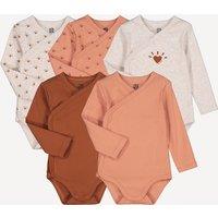 Pack of 5 Newborn Bodysuits with Long Sleeves