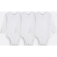 Pack of 3 Adjustable Bodysuits with Long Sleeves