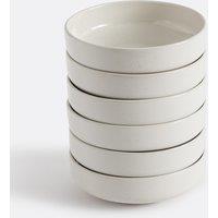 Set of 6 Tecka Soup Plates in Speckled Stoneware