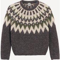 Jacquard Chunky Knit Jumper with Crew Neck