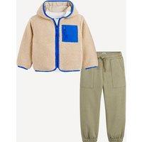 Sherpa Jacket T-Shirt and Joggers 3-Piece Set