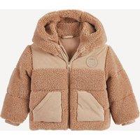 Warm Padded Jacket with Hood in Sherpa