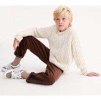 Chunky Cable Knit Jumper with Crew Neck