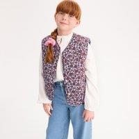 Quilted Cardigan with Floral Print