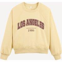 Campus Print Fleece Sweatshirt with Crew Neck
