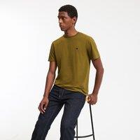 Cotton Crew Neck T-Shirt with Embroidery