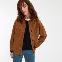 Suede Buttoned Jacket