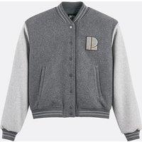Short Bomber Jacket with Press-Stud Fastening