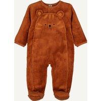 Velour Fleece Overpyjamas with Bear Print