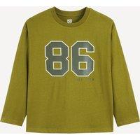 Oversized Long Sleeve T-Shirt with Number Print