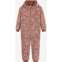 Hooded Fleece Onesie with Leopard Print