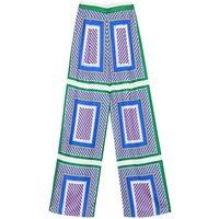 Polette Wide Leg Trousers in Scarf Print