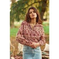 Berlia Printed Cotton Blouse