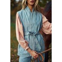 Sleeveless Jacket in VERANY Printed Denim