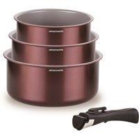 Set of 3 Saucepans with Handle