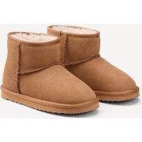 Kids Suede Ankle Boots with Faux Fur Lining