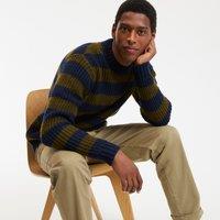 Striped Crew Neck Jumper in Fine Knit