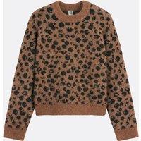 Leopard Print Jumper in Wool and Alpaca