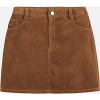 Corduroy Straight Mini Skirt