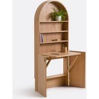 Marcela Bookcase Desk in Oak Veneer