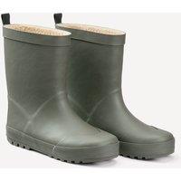 Kids Notched Sole Wellies with Faux Fur Lining