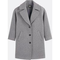 Mid-Length Winter Coat with Button Fastening