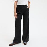 Pleated Wide Leg Trousers with High Waist