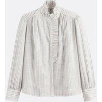 Signatures Charlene Striped Shirt with Victorian Collar